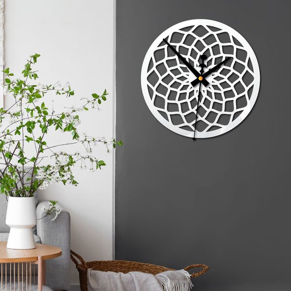 Moderné geometrické nástenné hodiny – SAMBO: Čierna Ral 9005 Čierne ručičky 30 cm 4588-105546 X0093