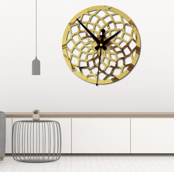 Moderné geometrické nástenné hodiny – SAMBO: Čierna Ral 9005 Čierne ručičky 30 cm 4588-105546 X0093