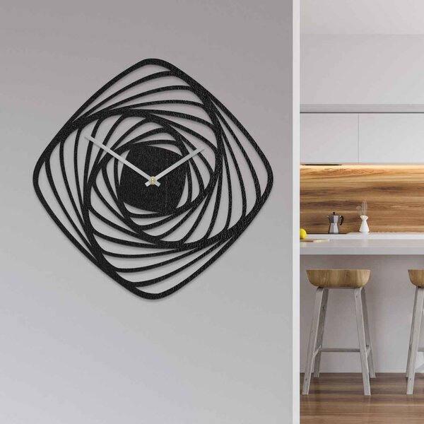 Moderné drevené nástenné hodiny | SPIRAL: HDF - Javor Strieborné ručičky 20 cm 4593-114678 HDF0352