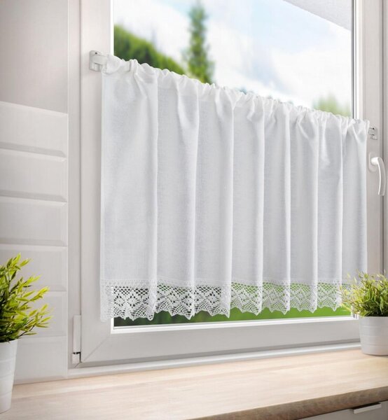 Dekorstudio Záclona CLARIE s riasiacou páskou 150x60cm - biela