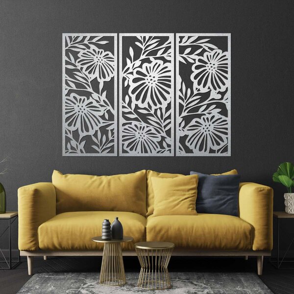 Trojdielny drevený obraz na stenu s kvetinovým motívom | AMFIL: Preglejka Topoľ - Honey 3071 57 x 67 cm 4594-106213 PR0532