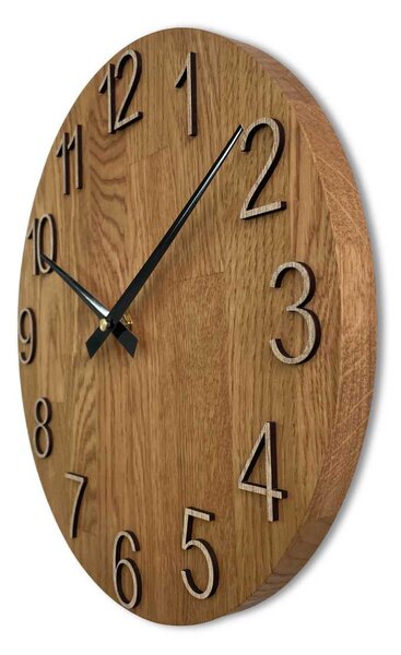 Moderné nástenné hodiny z dreva | ERDENRI: HDF - Biela 30 cm 4611-107529 MAS016-OSMO-3072-heads-black