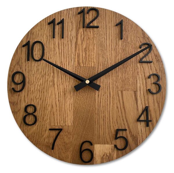 Moderné nástenné hodiny z dreva | ERDENRI: HDF - Biela 30 cm 4611-107529 MAS016-OSMO-3072-heads-black