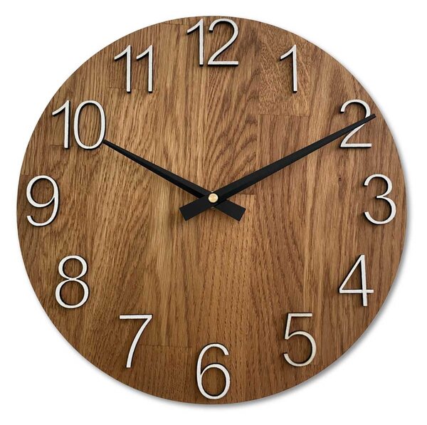 Moderné nástenné hodiny z dreva | ERDENRI: HDF - Biela 30 cm 4611-107529 MAS016-OSMO-3072-heads-black