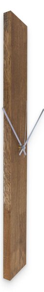 Elegantné drevené nástenné hodiny čierny dizajn -TERRA: Strieborné ručičky 60x8cm (23.6x3.15in) 4609-107525 MAS019-TERRA-SILVER-60x8