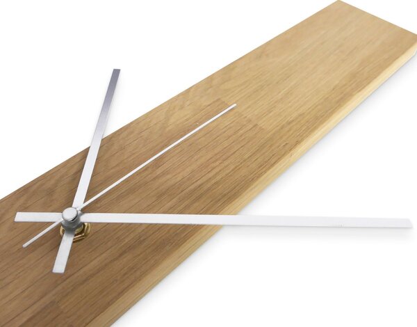 Drevené nástenné hodiny z masívu – moderný minimalistický dizajn - OSMAN: Čierne ručičky 60x8cm (23.6x3.15in) 4614-107552 MAS019-OSMO-3041