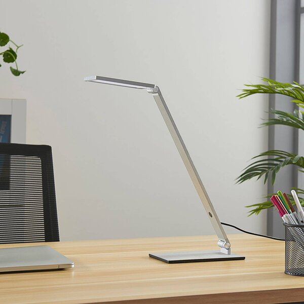 Resi - stmievateľná stolná LED lampa, Hliník / sivá / zinok, Pracovňa / Kancelária, Hliník, Moderný, Stolová lampa