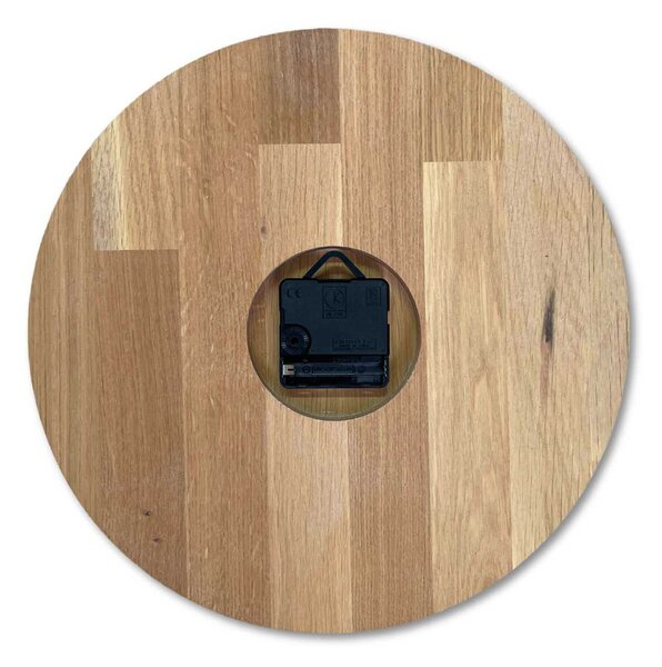 Hodiny na stenu z dubového dreva | TRIPKO: HDF - Biela 30 cm 4620-107672 MAS017-3041-hands/black