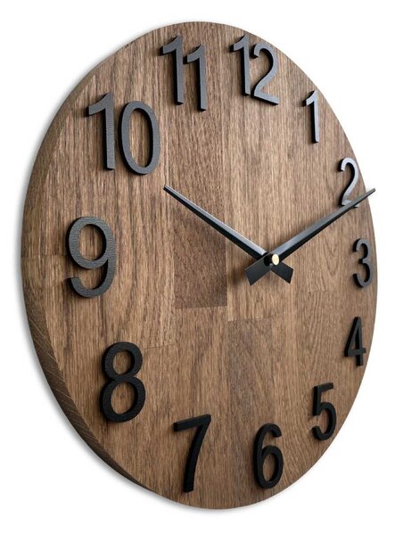 Elegantné drevené hodiny do obývačky | TORGGENT: HDF - Biela 30 cm 4622-107681 MAS017-3073-black-hands