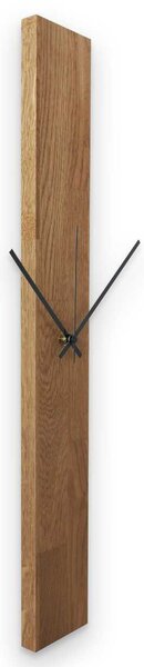 Drevené dubové nástenné hodiny moderný dizajn - TKOI: Farba strieborná 60x8cm (23.6x3.15in) 4626-107867 MAS019-AMBER