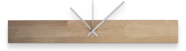 Škandinávske dubové hodiny, moderná dekorácia | QOGOP: Farba strieborná 60x8cm (23.6x3.15in) 4628-107871 MAS020-3041-SILVER-60x8cm
