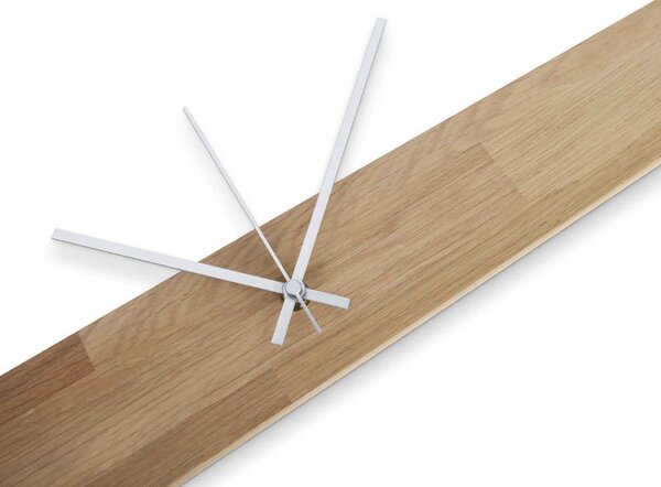 Škandinávske dubové hodiny, moderná dekorácia | QOGOP: Farba strieborná 60x8cm (23.6x3.15in) 4628-107871 MAS020-3041-SILVER-60x8cm