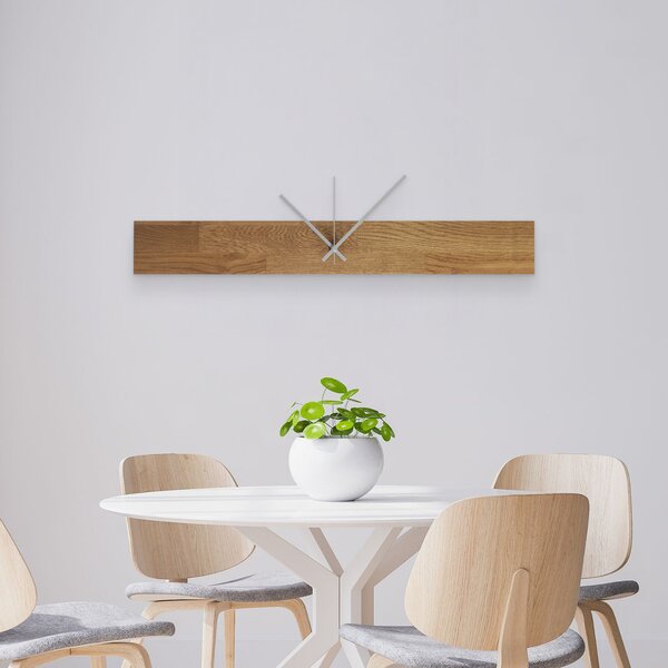 Nástenné hodiny do moderného interiéru | AIHO: Farba čierna RAL 9005 60x8cm (23.6x3.15in) 4631-107891 MAS020-3072-BLACK-60x8