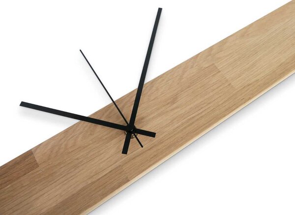 Škandinávske dubové hodiny, moderná dekorácia | QOGOP: Farba strieborná 60x8cm (23.6x3.15in) 4628-107871 MAS020-3041-SILVER-60x8cm