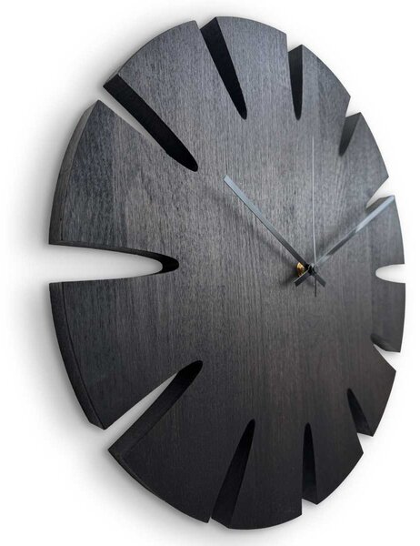 Luxusné dubové nástenné hodiny čierne - GAIOP: Farba čierna RAL 9005 30 cm 4633-107908 MAS014-3169-BLACK- 30