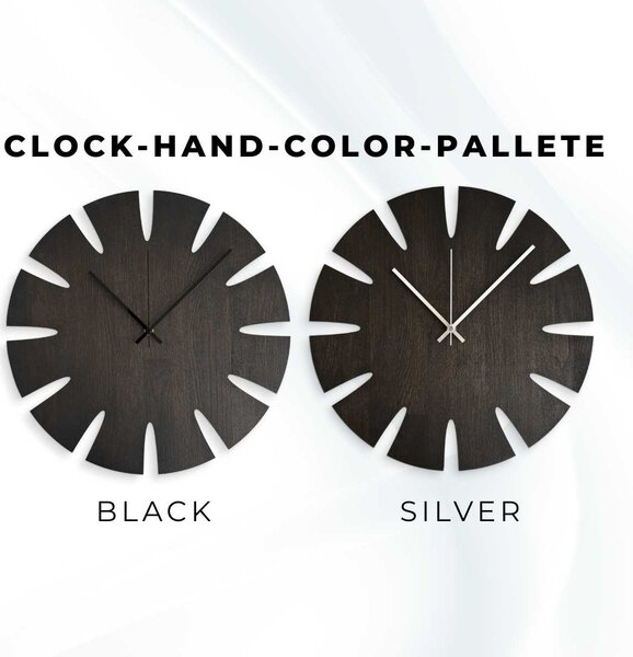 Luxusné dubové nástenné hodiny čierne - GAIOP: Farba čierna RAL 9005 30 cm 4633-107908 MAS014-3169-BLACK- 30
