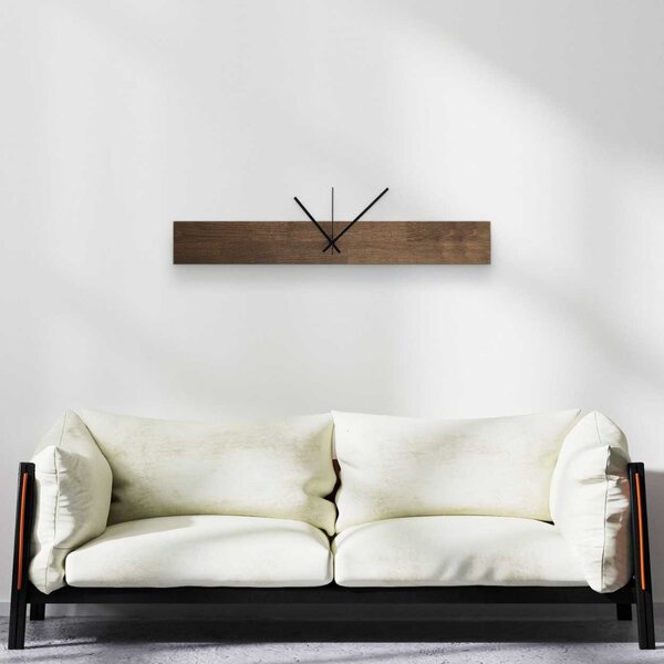 Minimalistické hodiny z prírodného dreva | HOKAI: Farba čierna RAL 9005 60x8cm (23.6x3.15in) 4632-107898 MAS020-3073-BLACK-60x8