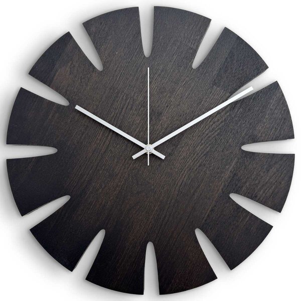 Luxusné dubové nástenné hodiny čierne - GAIOP: Farba čierna RAL 9005 30 cm 4633-107908 MAS014-3169-BLACK- 30