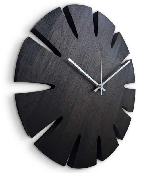 Luxusné dubové nástenné hodiny čierne - GAIOP: Farba čierna RAL 9005 30 cm 4633-107908 MAS014-3169-BLACK- 30