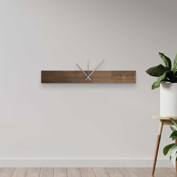 Minimalistické hodiny z prírodného dreva | HOKAI: Farba čierna RAL 9005 60x8cm (23.6x3.15in) 4632-107898 MAS020-3073-BLACK-60x8