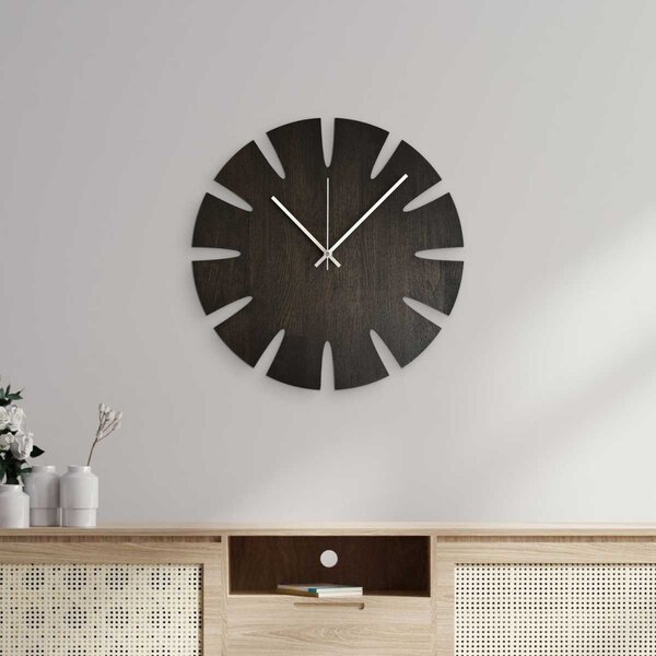 Luxusné dubové nástenné hodiny čierne - GAIOP: Farba čierna RAL 9005 30 cm 4633-107908 MAS014-3169-BLACK- 30