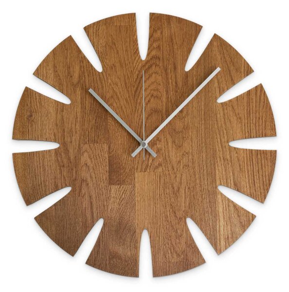 Nástenné hodiny z dreva – elegantný dizajn do obývačky - KUGUMA: Farba čierna RAL 9005 30 cm 4635-107940 MAS014-AMBER-BLACK-30
