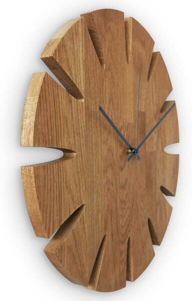 Nástenné hodiny z dreva – elegantný dizajn do obývačky - KUGUMA: Farba čierna RAL 9005 30 cm 4635-107940 MAS014-AMBER-BLACK-30