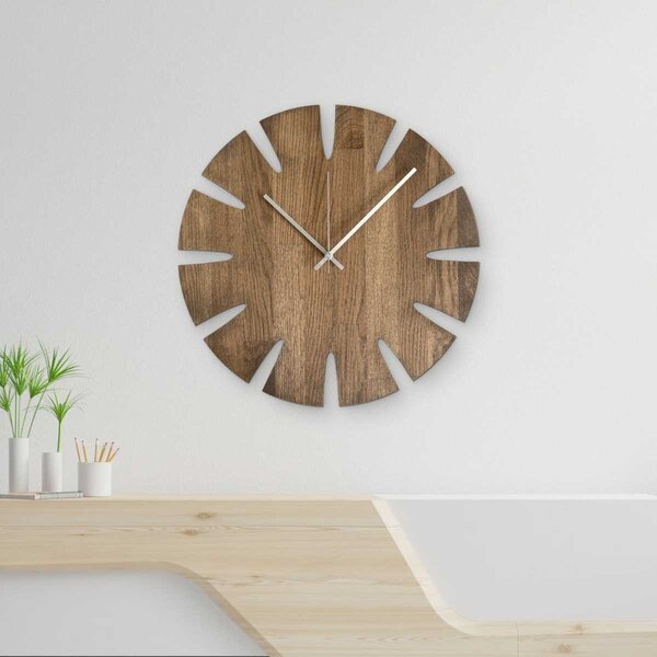 Elegantné nástenné hodiny tera - GAMAOU: Farba čierna RAL 9005 30 cm 4634-107914 MAS014-TERA-BLACK-30