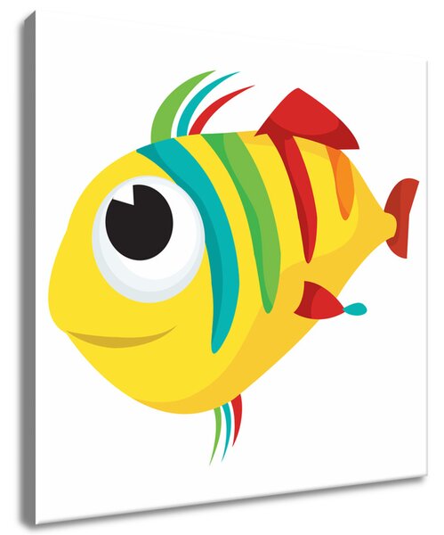 Obraz na plátne Farebná rybka Rozmery: 30 x 30 cm