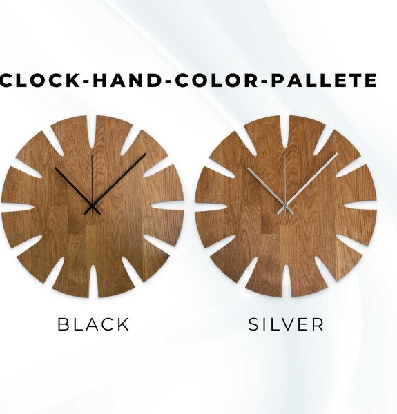 Nástenné hodiny z dreva – elegantný dizajn do obývačky - KUGUMA: Farba čierna RAL 9005 30 cm 4635-107940 MAS014-AMBER-BLACK-30