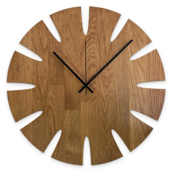Nástenné hodiny z dreva – elegantný dizajn do obývačky - KUGUMA: Farba čierna RAL 9005 30 cm 4635-107940 MAS014-AMBER-BLACK-30