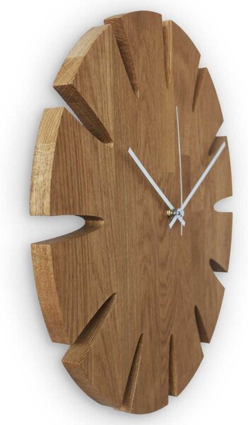 Nástenné hodiny z dreva – elegantný dizajn do obývačky - KUGUMA: Farba čierna RAL 9005 30 cm 4635-107940 MAS014-AMBER-BLACK-30
