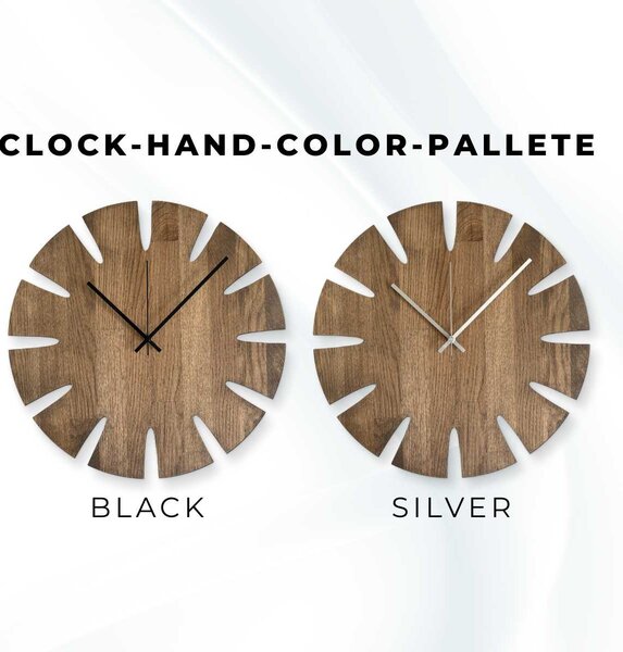 Elegantné nástenné hodiny tera - GAMAOU: Farba čierna RAL 9005 30 cm 4634-107914 MAS014-TERA-BLACK-30