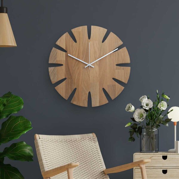 Luxusné vyrezávané drevené hodiny na stenu - UBKOP: Farba čierna RAL 9005 30 cm 4636-107946 MAS014-3041-BLACK-30