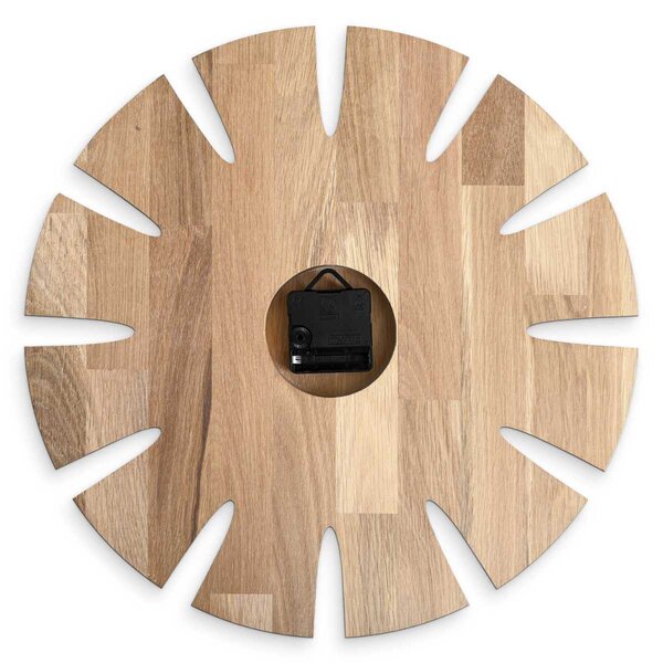 Luxusné vyrezávané drevené hodiny na stenu - UBKOP: Farba čierna RAL 9005 30 cm 4636-107946 MAS014-3041-BLACK-30
