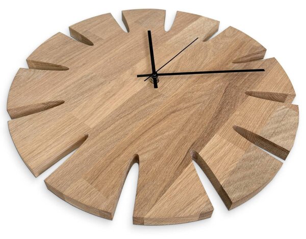Luxusné vyrezávané drevené hodiny na stenu - UBKOP: Farba čierna RAL 9005 30 cm 4636-107946 MAS014-3041-BLACK-30