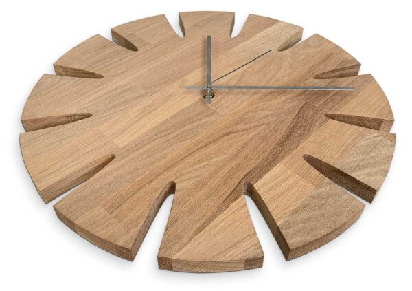 Luxusné vyrezávané drevené hodiny na stenu - UBKOP: Farba čierna RAL 9005 30 cm 4636-107946 MAS014-3041-BLACK-30