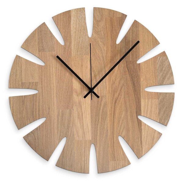Luxusné vyrezávané drevené hodiny na stenu - UBKOP: Farba čierna RAL 9005 30 cm 4636-107946 MAS014-3041-BLACK-30