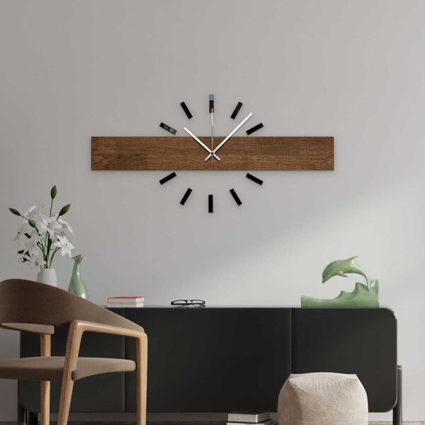 Nadčasové nástenné hodiny s originálnym dizajnom - DRAKARYS: Strieborné ručičky 60 cm 4639-109270 MAS021-3073- SILVER-60
