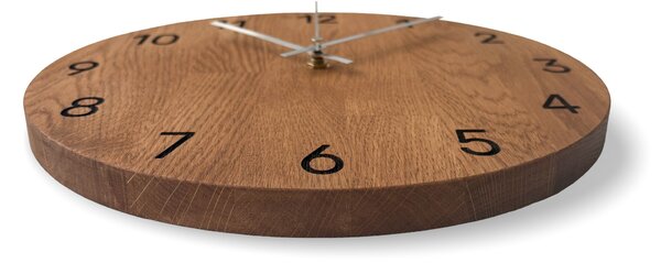 Luxusné nástenné hodiny z dubového dreva - VAERKA: Farba čierna RAL 9005 30 cm 4643-108218 MAS024-3072-BLACK-30