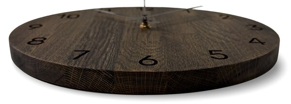 Dubové nástenné hodiny s luxusným dizajnom - MATKON: Farba strieborná 30 cm 4644-108227 MAS024-3169-SILVER-30