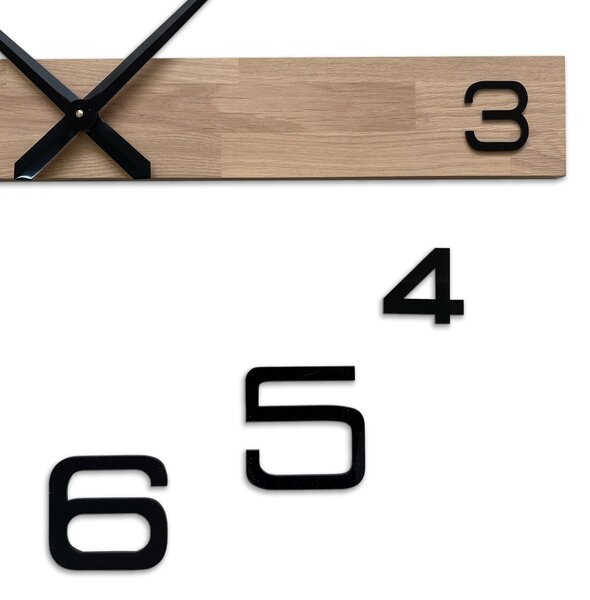 Luxusné nástenné hodiny v minimalistickom dizajne - HOQIOKLES: Strieborné ručičky 80 cm 4650-113122 MAS023-3041-SILVER-80
