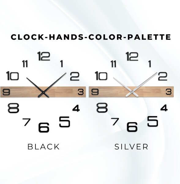 Luxusné nástenné hodiny v minimalistickom dizajne - HOQIOKLES: Strieborné ručičky 80 cm 4650-113122 MAS023-3041-SILVER-80