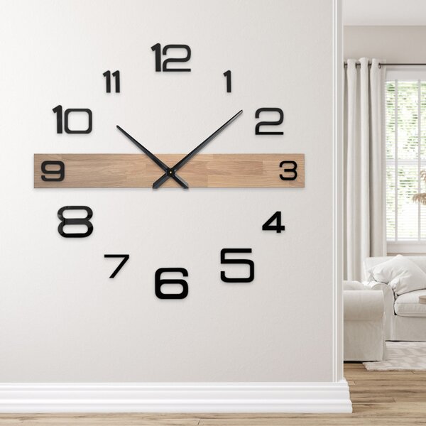 Luxusné nástenné hodiny v minimalistickom dizajne - HOQIOKLES: Strieborné ručičky 80 cm 4650-113122 MAS023-3041-SILVER-80