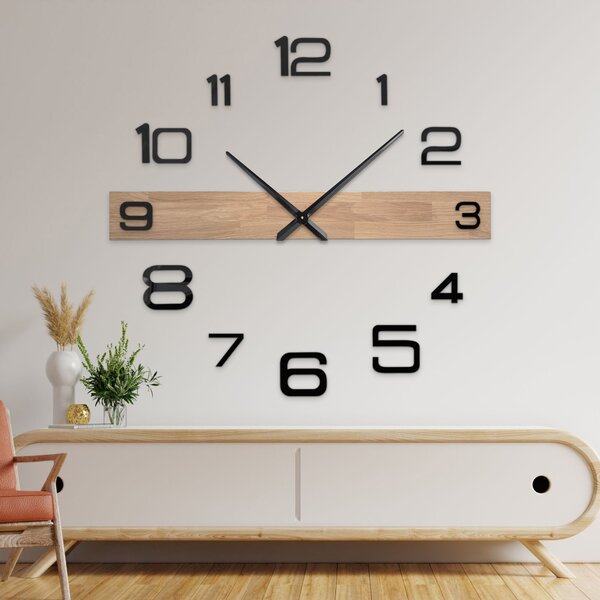 Luxusné nástenné hodiny v minimalistickom dizajne - HOQIOKLES: Strieborné ručičky 80 cm 4650-113122 MAS023-3041-SILVER-80
