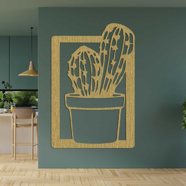 Vyrezávaný minimalistický drevený obraz na stenu - MAGNU 4073 PR0402