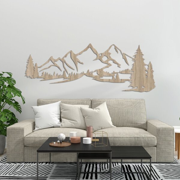 Drevený obraz na stenu - Les a hory | REHORA: HDF - Javor 55 x 20 cm 4658-109477 HDF0414-akcia20