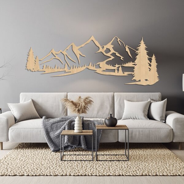 Drevený obraz na stenu - Les a hory | REHORA: HDF - Javor 55 x 20 cm 4658-109477 HDF0414-akcia20
