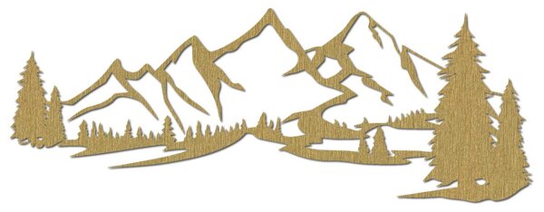 Drevený obraz na stenu - Les a hory | REHORA: HDF - Javor 55 x 20 cm 4658-109477 HDF0414-akcia20