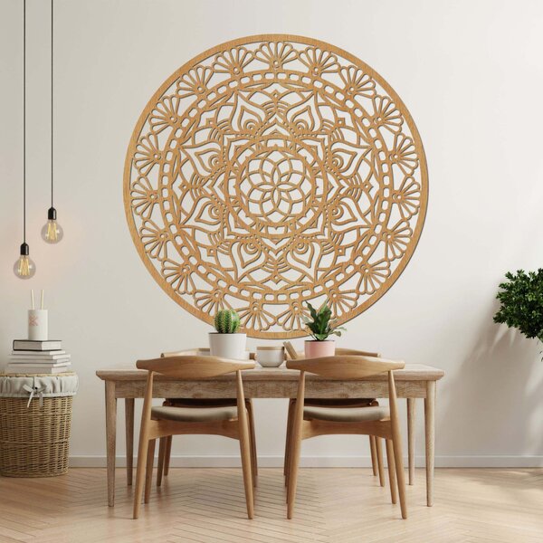 Elegantná drevená mandala kvet života | AFORDI: HDF - Javor 20 cm 4666-109892 HDF0507-akcia20